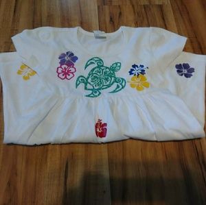 New handmade casual sea turtle dress